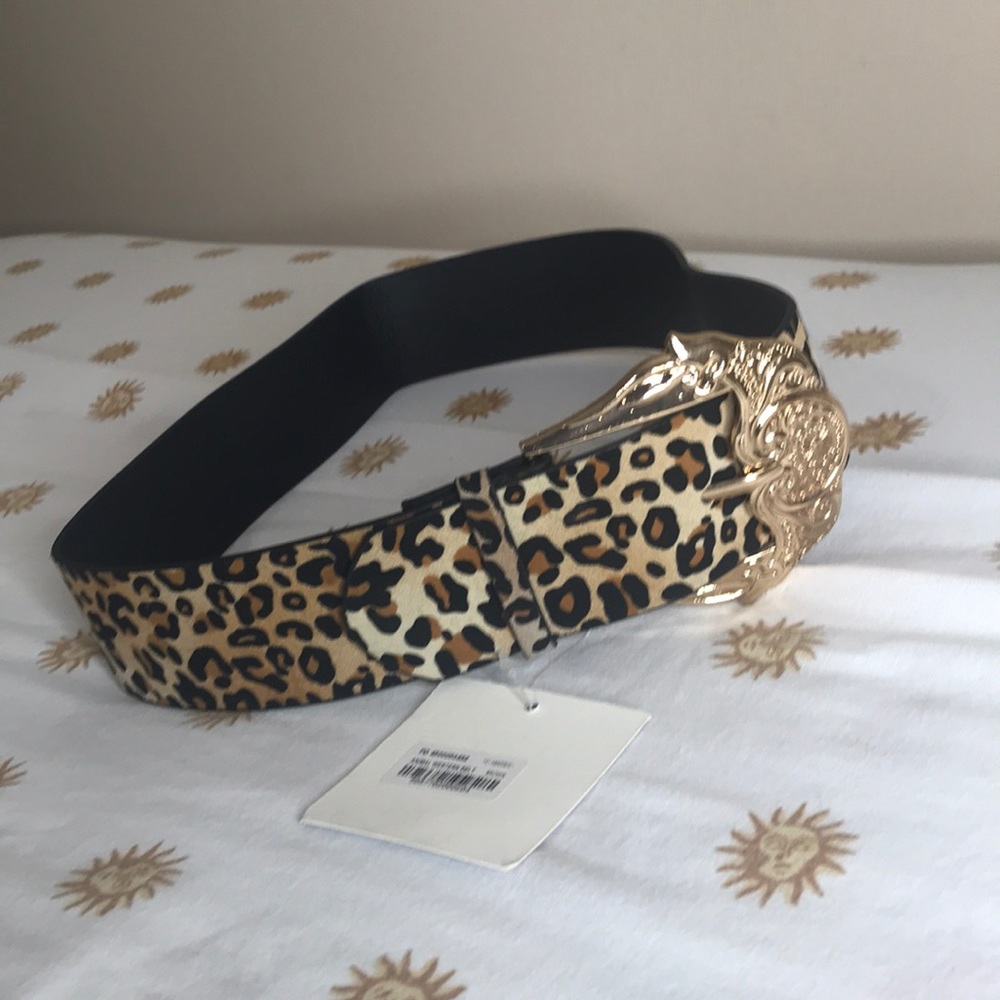Animal Print Western Leopard Statement Belt